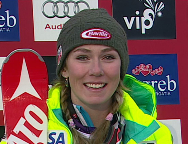 Bärenstarke Mikaela Shiffrin führt nach dem 1. Durchgang beim Slalom in ...