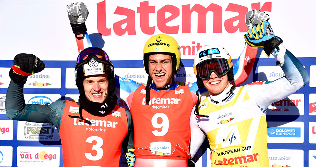 Franzose Antoine Azzolin gewinnt Europacup Slalom in Obereggen (Foto: © Matteo Groppo)