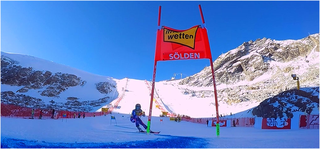 Blick auf den Rennhang in Sölden (AUT)