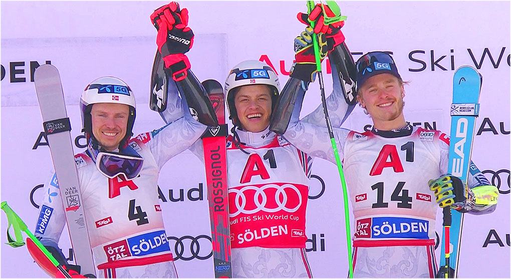 Alexander Steen Olsen führt norwegischen Dreifach-Erfolg beim Riesenslalom in Sölden an.