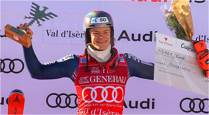 Norweger Lucas Braathen gewinnt Slalom von Val d’Isere 2022