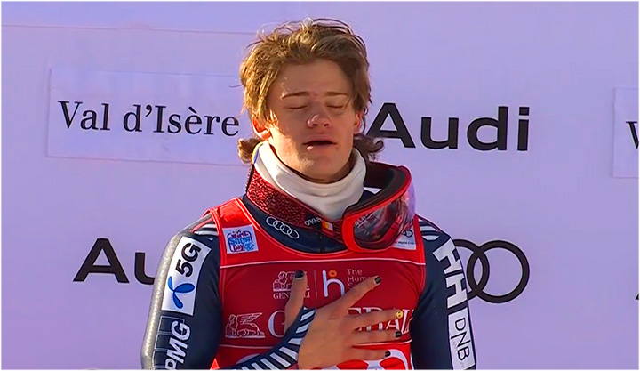 Lucas Braathen gewann am 11. Dezember in Val d'Isère den ersten Slalom-Weltcup der Herren in dieser Saison.