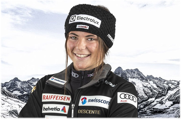 Delia Durrer verteidigt ihren Titel als Schweizer Abfahrts-Meisterin erfolgreich (Foto: © Swiss-Ski.ch)