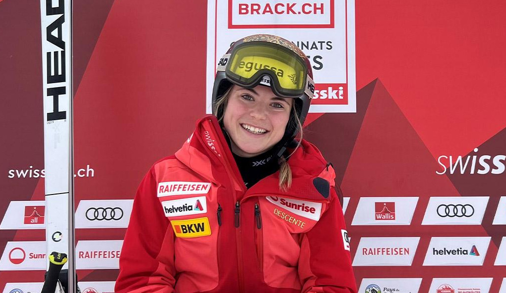 Delia Durrer gewinnt zum dritten Mal in Folge die Abfahrt bei den Schweizer Meisterschaften in Verbier (Foto: © Swiss-Ski)