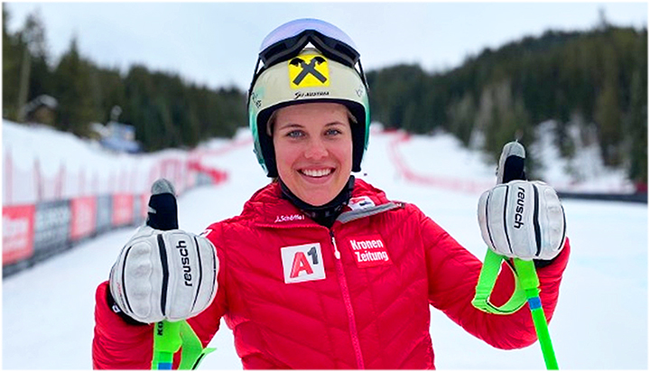 Ski-Junioren-WM 2022 in Panorama: Magdalena Egger kürt sich auch zur Super-G-Weltmeisterin (Foto: © ÖSV/Schrammel)
