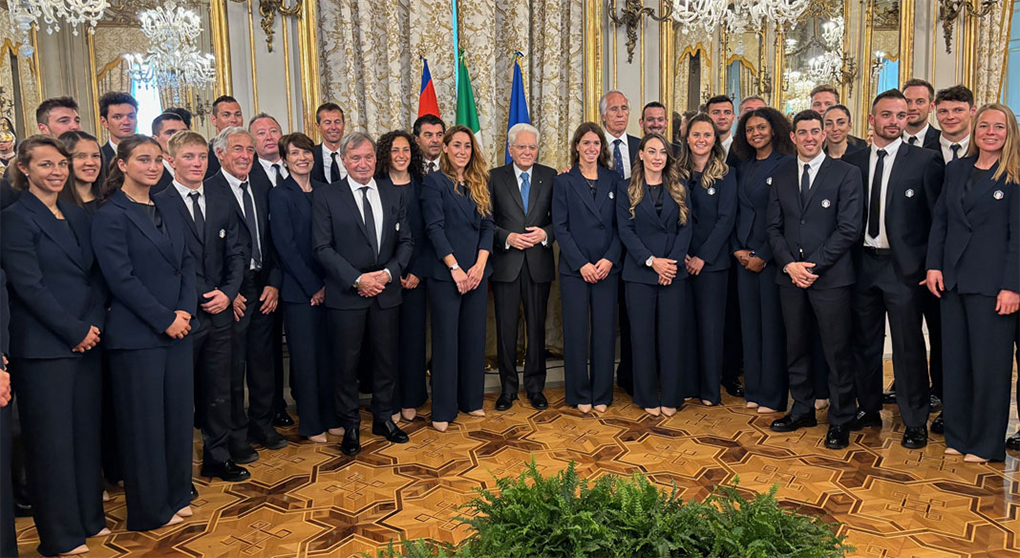 Präsident Mattarella ehrt die italienischen Champions des Wintersports (Foto: © FISI.org)