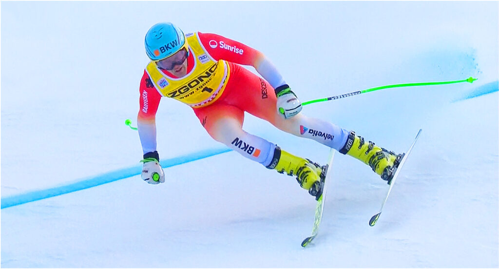 Stefan Rogentin mit Tagesbestzeit beim 1. Abfahrtstraining in Saalbach