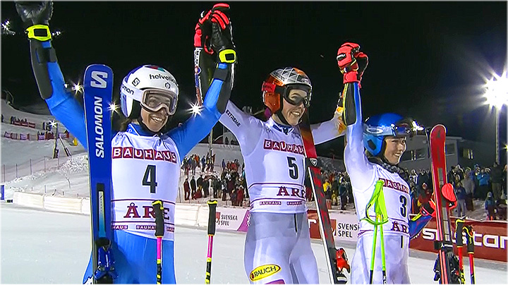 Petra Vlhova gewinnt Skiweltcup Riesenslalom vor Marta Bassino und Mikaela Shiffrin