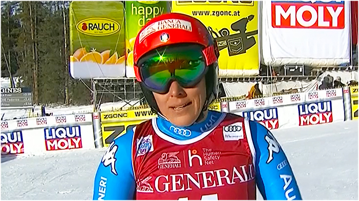Federica Brignone freut sich auf die Super-G Rennen in St. Moritz