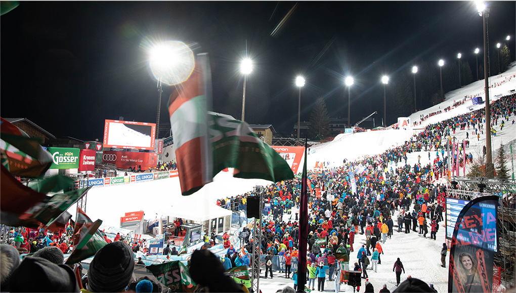 Mit Stolz blickt Flachau auf bisher 32 sehr erfolgreiche Weltcupevents zurück. (Foto: © Skiweltcup Flachau/Wildbild)