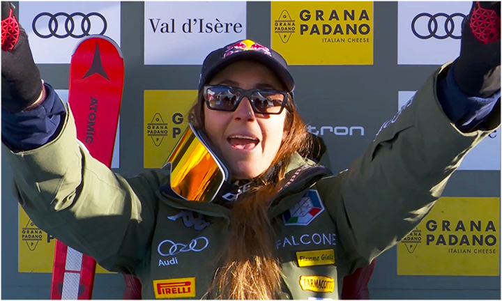 Sofia Goggia triumphiert auch bei der Abfahrt in Val d'Isere