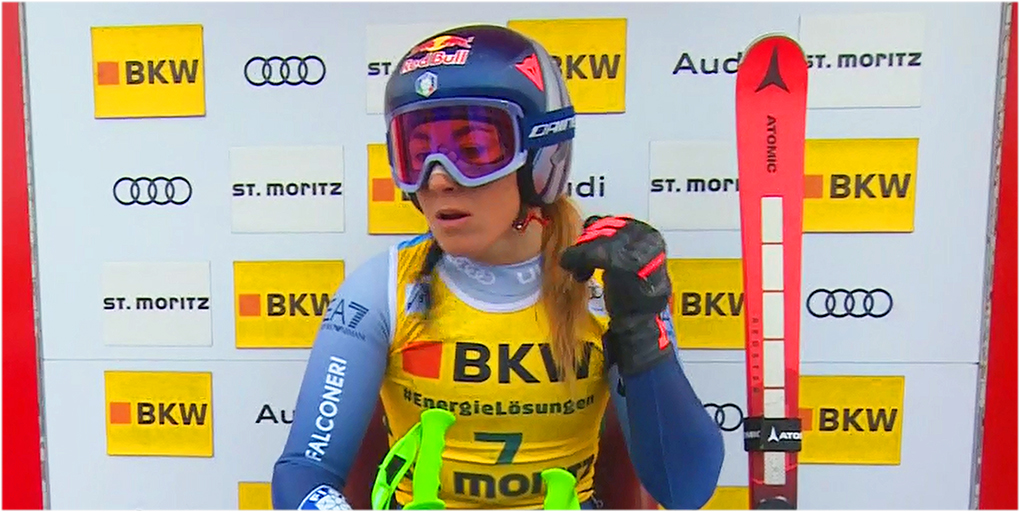 Sofia Goggia triumphiert im schwierigen Super-G von St. Moritz am Freitag