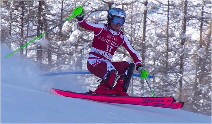 Fabio Gstrein bester Österreicher beim Ski Weltcup Slalom in Val d‘Isere