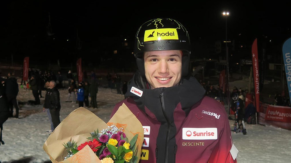 Lenz Hächler holt Slalom-Gold bei den Junioren-Weltmeisterschaften 2024 (Foto: © Swiss-Ski)