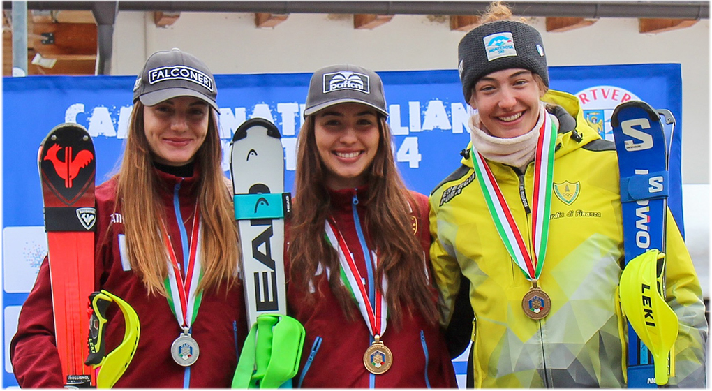 Italienische Slalom Meisterschaften: Marta Rossetti, Martina Peterlini, Emilia Mondinelli (Foto: © sporttissimus)