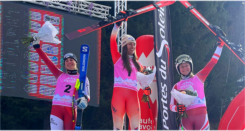 Malorie Blancs Glanzvolles Gold im Super-G bei den Junioren-WM in Chatel (Foto: © Ski Austria)