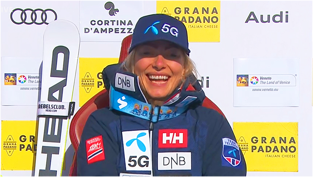 Ragnhild Mowinckel gewinnt 2. Abfahrt von Cortina d’Ampezzo am Samstag