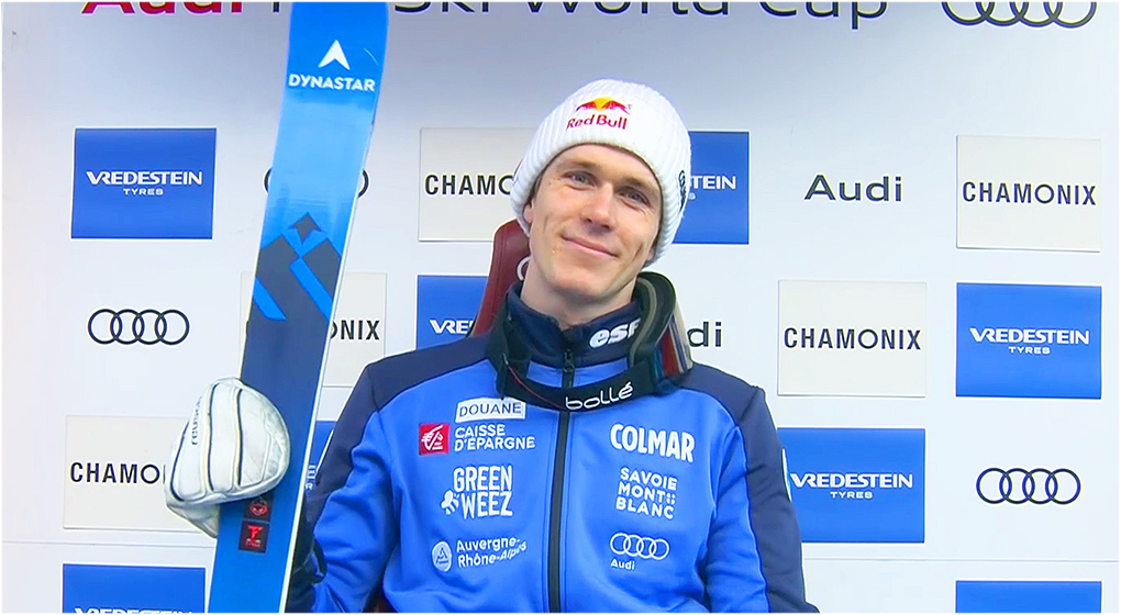 Clement Noel übernimmt Zwischenführung beim Slalom in Chamonix