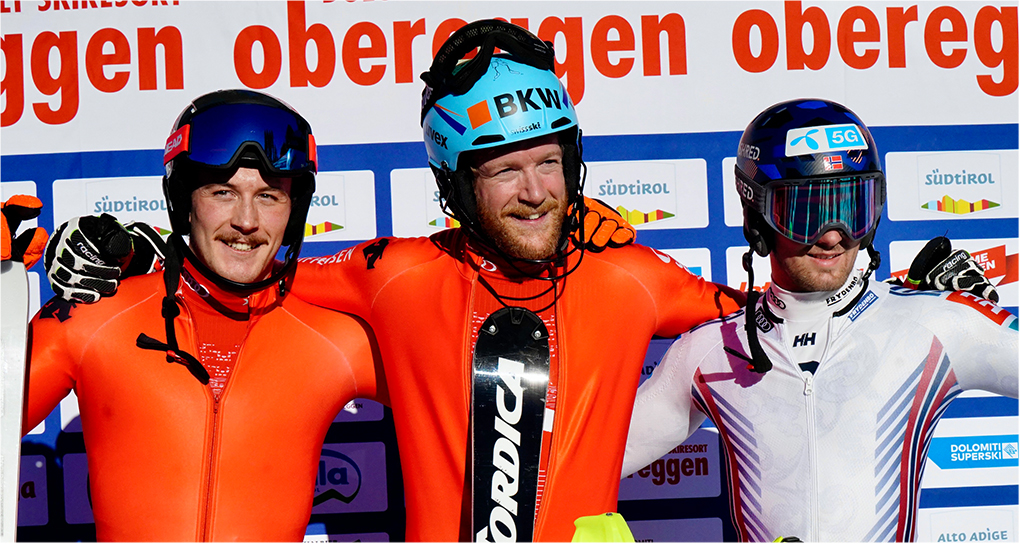 Reto Schmidiger führt Schweizer Slalom Europacup Doppelsieg in Obereggen an