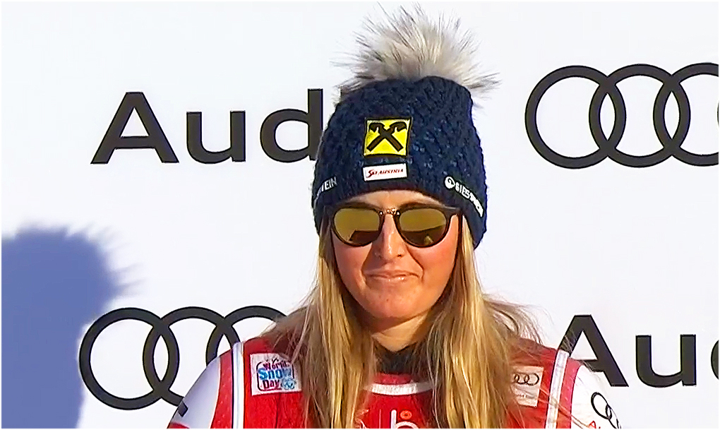 Nina Ortlieb mit Tagesbestzeit beim 2. Abfahrtstraining in St. Moritz