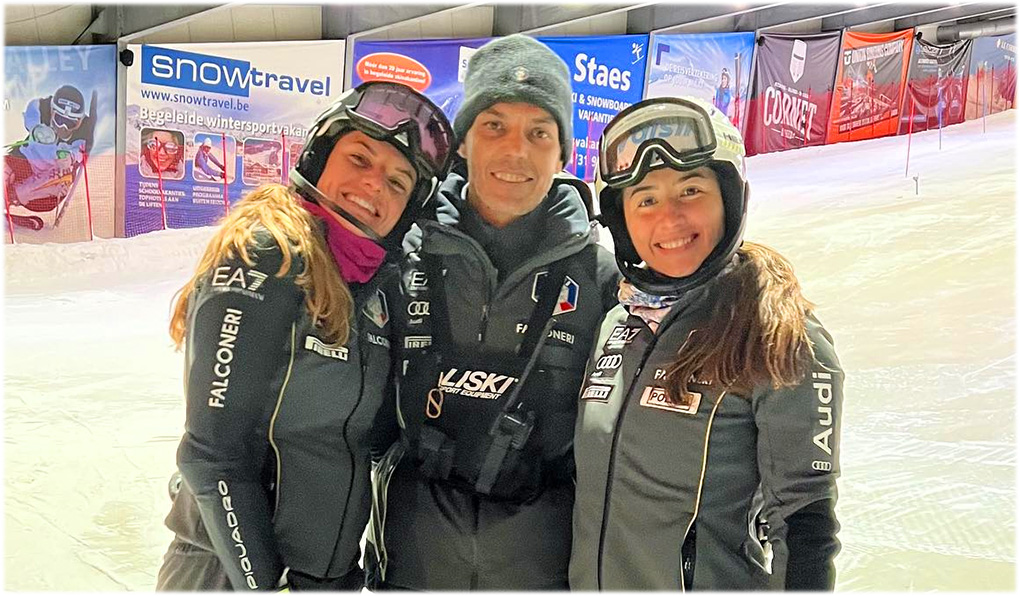 Italiens Ski Weltcup Slalom Damen trainierten in der Skihalle von Peer (Foto: © Martina Peterlini / Facebook)