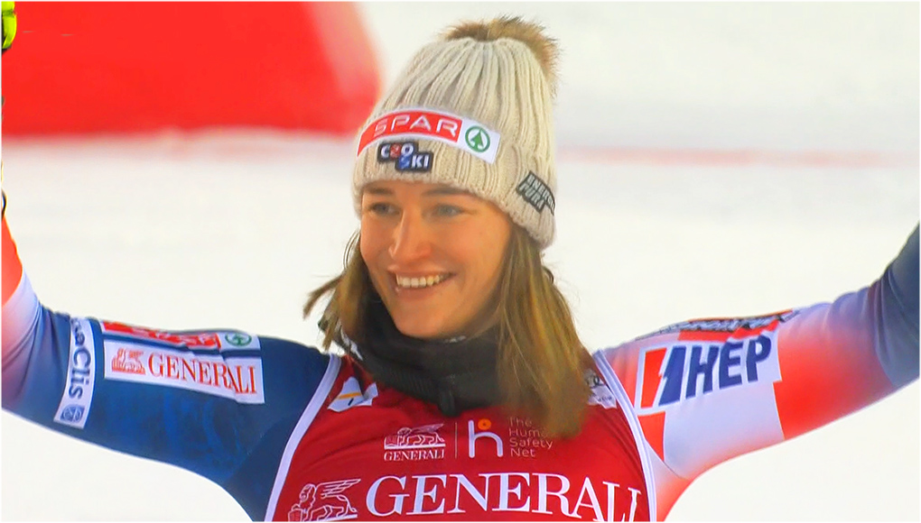 Leona Popovic triumphiert im Europacup Slalom in Malbun