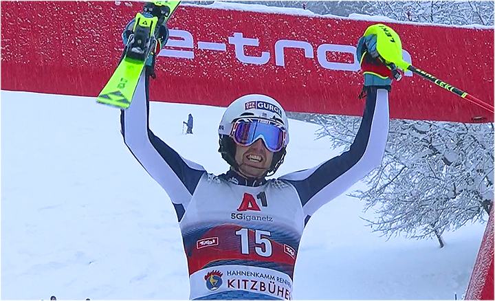Dave Ryding gewinnt den Hahnenkamm Slalom 2022 in Kitzbühel