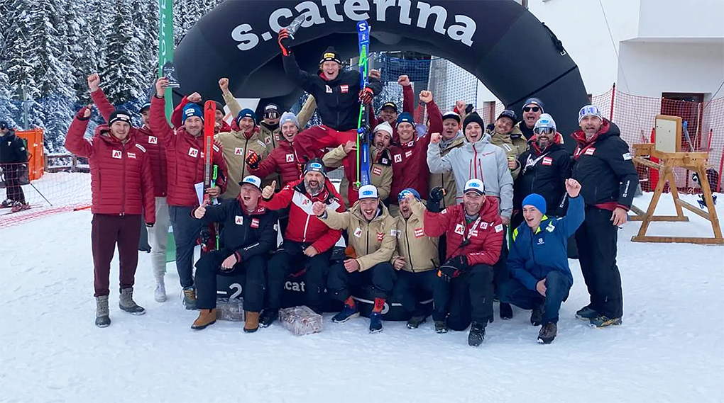 Europacup-Abfahrt: Vincent Wieser führt österreichischen Doppelsieg in Santa Caterina an (Foto: © Ski Austria)