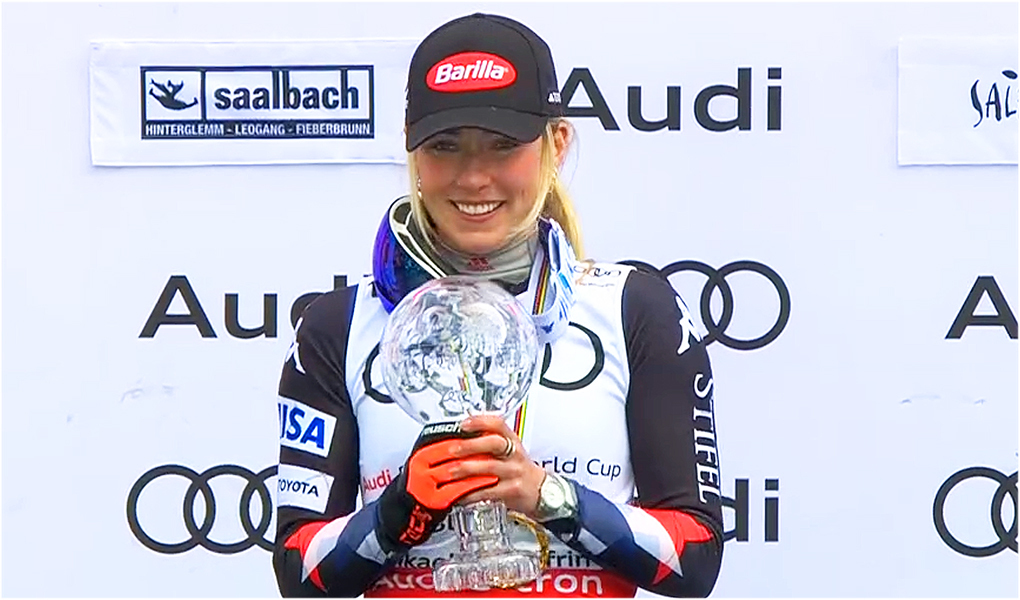 Mikaela Shiffrin konnte in der Ski Weltcup Saison 2023/24 neun Siege einfahren.