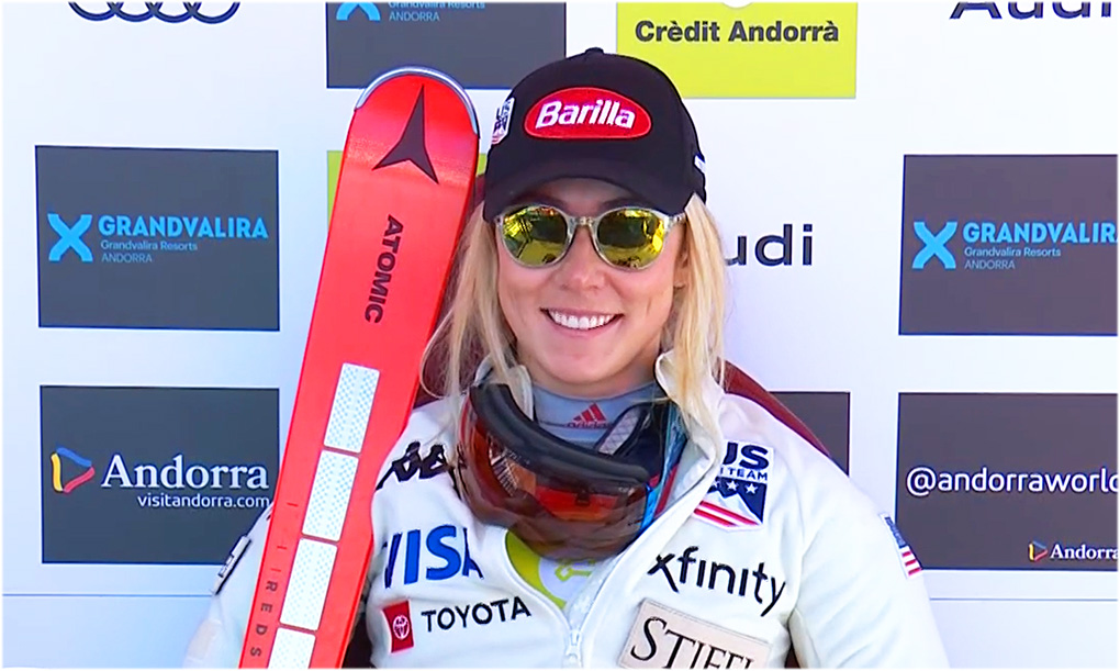 Mikaela Shiffrin dominiert ersten Riesenslalom-Durchgang beim Ski Weltcup Finale in Soldeu