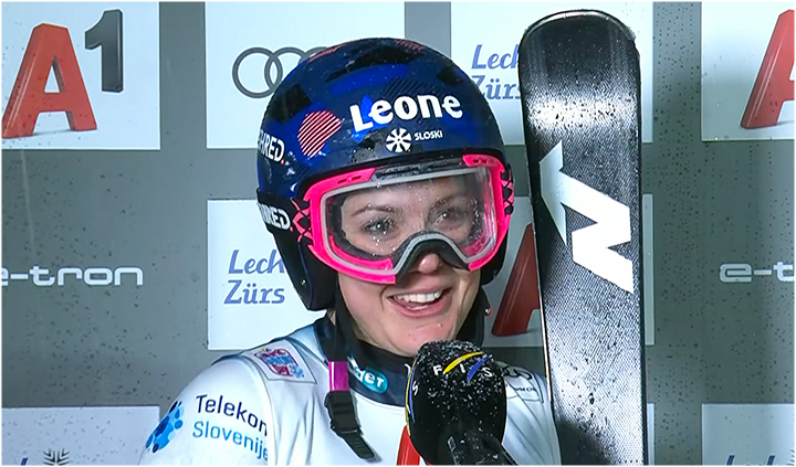 Andreja Slokar hat mit dem gestrigen ersten Weltcupsieg zumindest kurzfristig die Gesamtweltcupführung inne