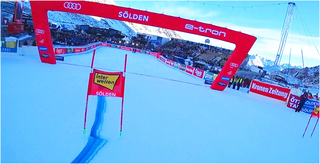 Zielbanner in Sölden (AUT)