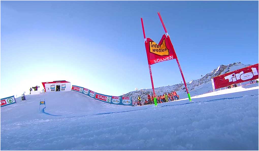 Ski Weltcup Rennstrecke in Sölden (AUT)