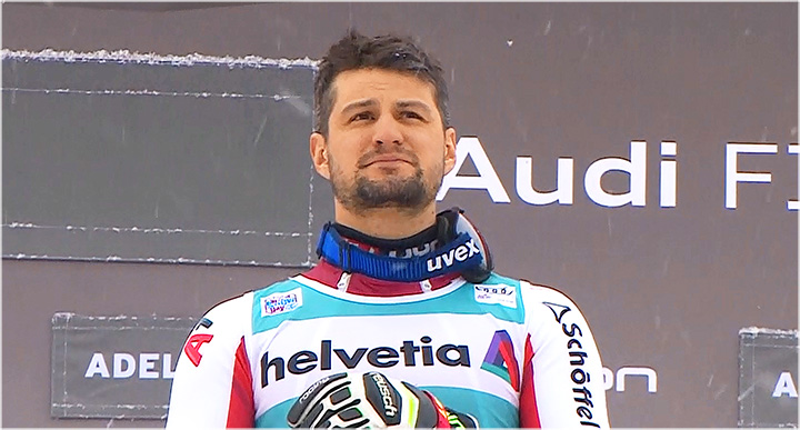 Johannes Strolz gewinnt Ski Weltcup Slalom von Adelboden