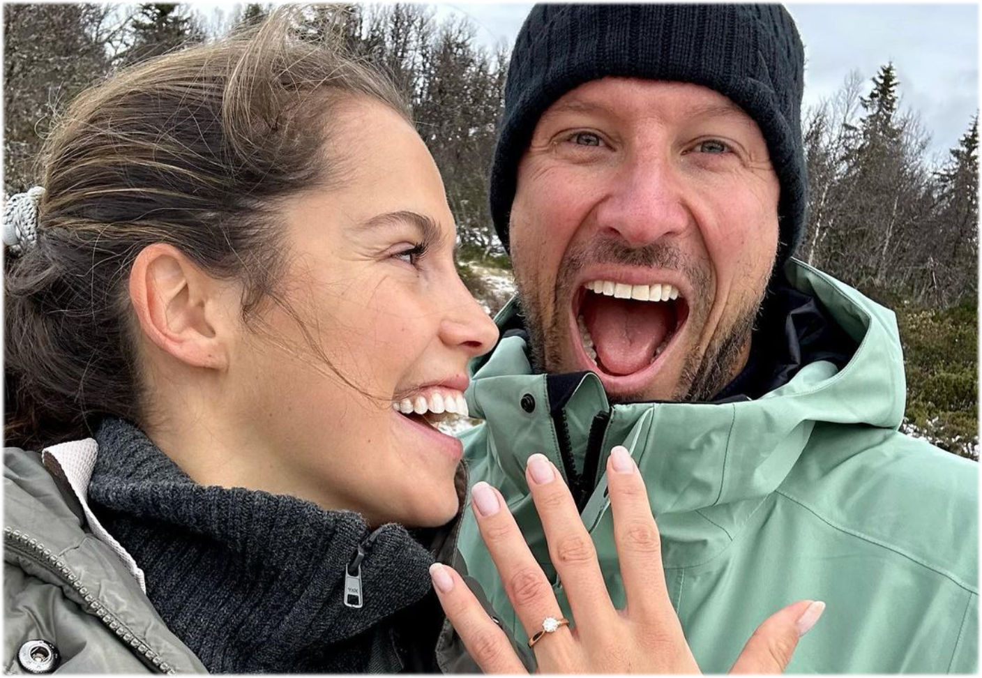 Herzen im Einklang: Skistar Svindal gibt Verlobung mit Amalie Iuel bekannt. (Foto: © Aksel Lund Svindal / Instagram)