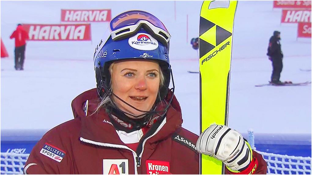 Katharina Truppe stand als Dritte im Slalom von Killington auf dem Podest