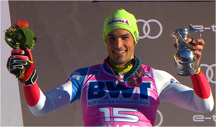 Daniel Yule ist der letzte Slalomsieger des Hahnenkammrennens (26. Januar 2020)