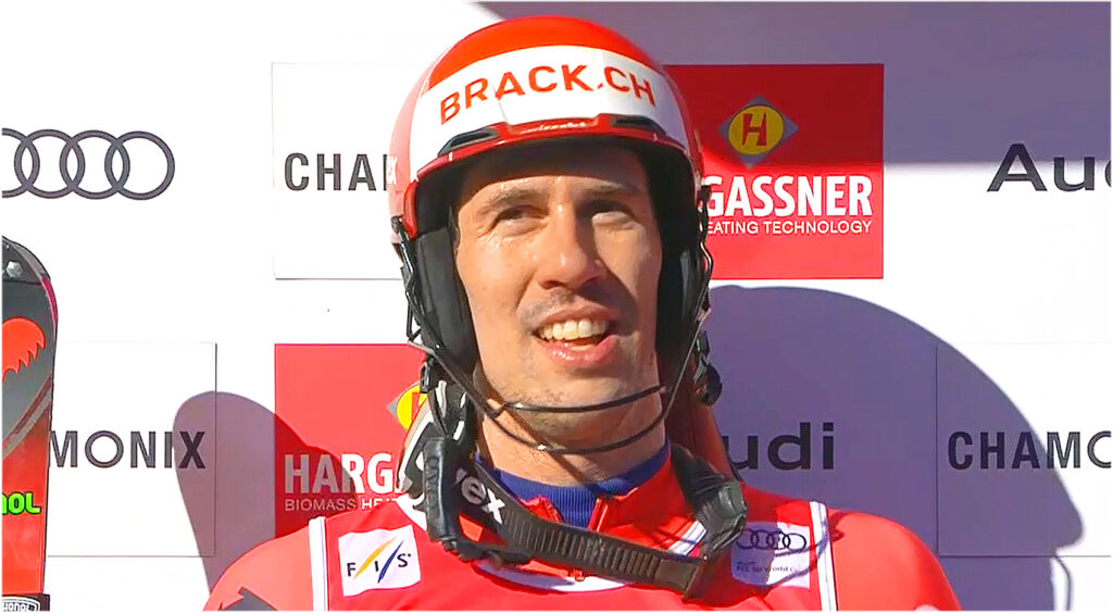 Ramon Zenhäusern stürmt beim Slalom in Chamonix zum Sieg