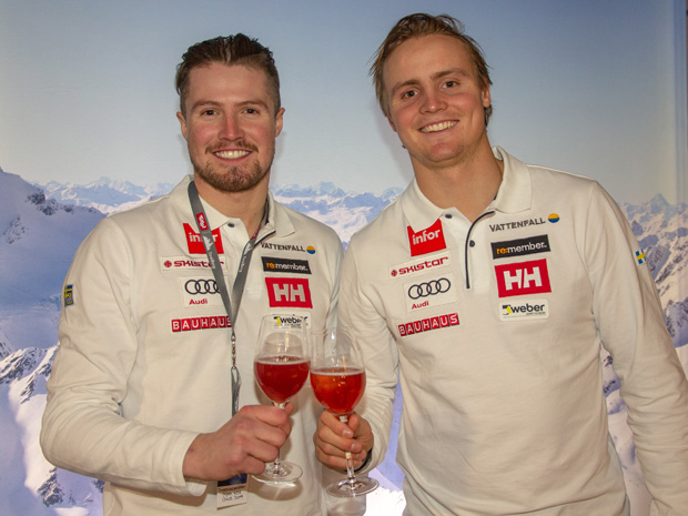 Der „schwedische" Osttiroler Alexander Köll (links) und Felix Monsen vom schwedischen Ski-Team. (Foto: Tirol Werbung / Barbara Plattner)