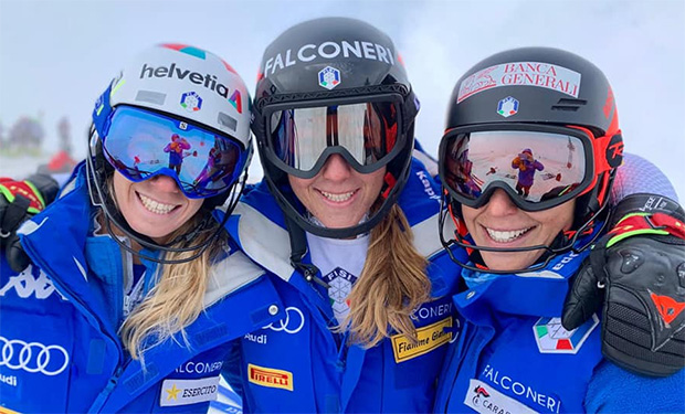 Marta Bassino, Sofia Goggia und Federica Brignone brennen auf den Ski Weltcup Auftakt in Sölden (© Foto: Federica Brignone / Facebook)