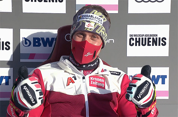 Manuel Feller will das rote Slalom-Trikot auf seinem Lieblingshang verteidigen