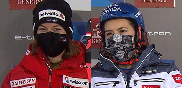 Michelle Gisin und Petra Vlhová teilen sich Führung beim zweiten Slalom von Levi