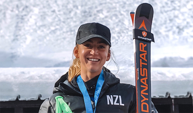 Piera Hudson im Skiweltcup.TV-Interview: „Der ANC-Cup ist eine gute Vorbereitung, um den eigenen Leistungsstand festzustellen!” ((c) Foto: Piera Hudson / privat)
