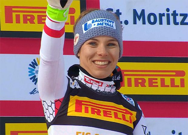 Nicole „Nici“ Schmidhofer im Skiweltcup.TV-Interview: „Mit dem Blick auf die Goldmedaille beginnt der Tag optimal!“