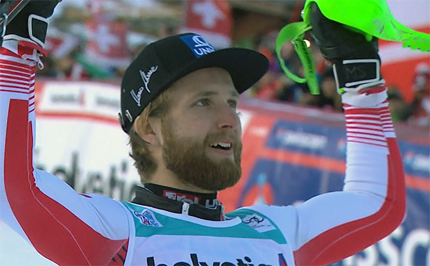 Der Bann ist gebrochen - Marco Schwarz in Adelboden auf dem Slalom-Podest