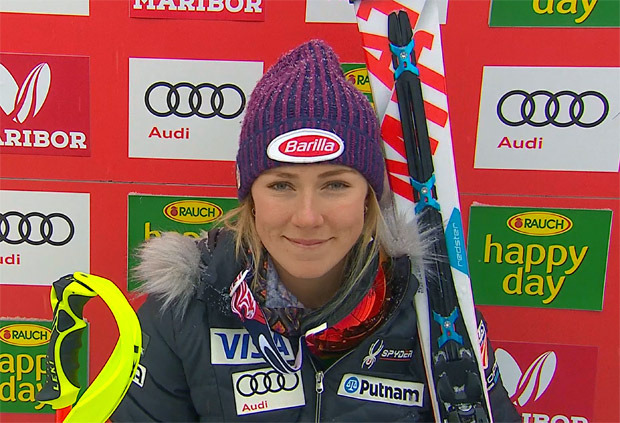 Mikaela Shiffrin meldet sich mit Zwischenführung beim Slalom von Maribor zurück