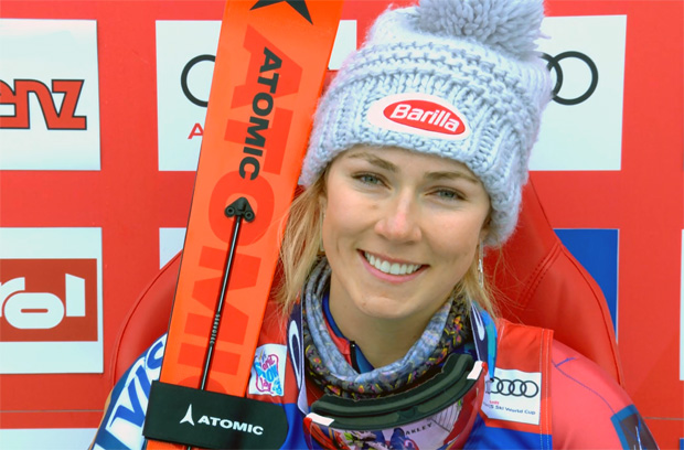 Mikaela Shiffrin ist im ersten Lauf des Slaloms von Lienz nicht zu bremsen