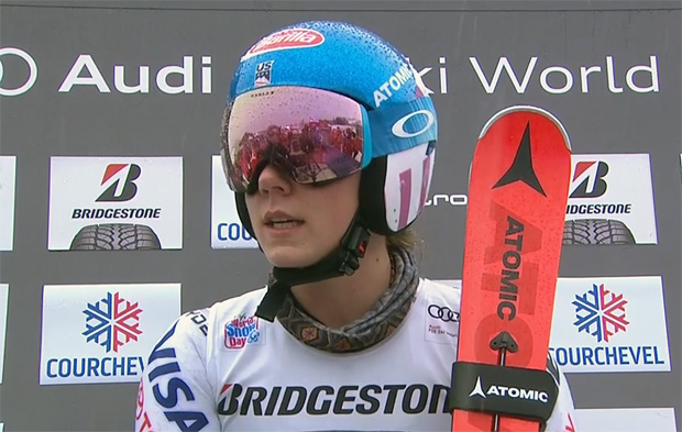 Hauchdünner Vorsprung für Mikaela Shiffrin nach dem ersten Slalomdurchgang in Courchevel