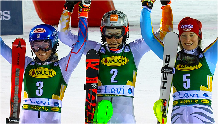 Petra Vlhova gewinnt Slalom Ski Weltcup Auftakt in Levi am Samstag